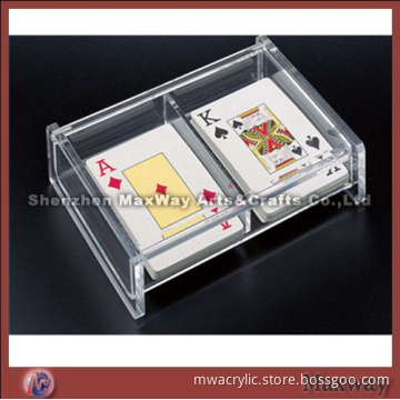 Transpatent acrylic/lucite poker box with two rooms